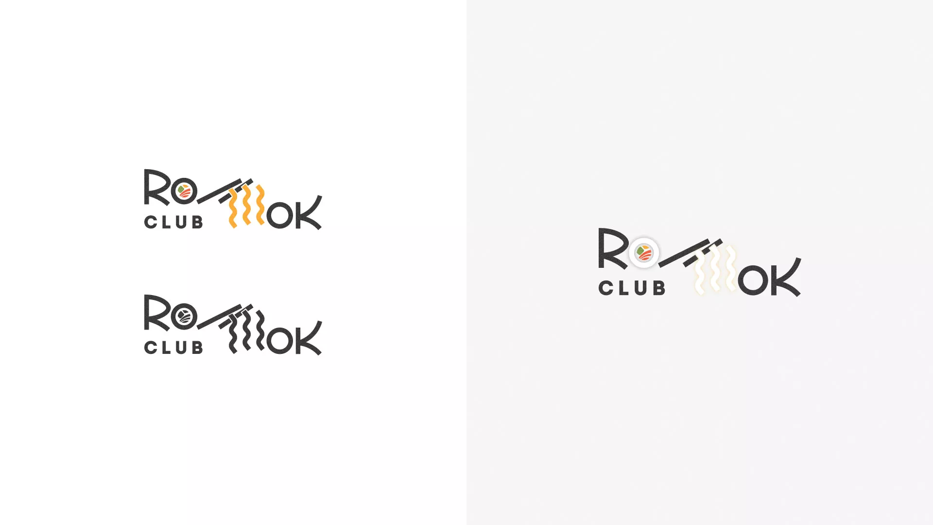 Создание логотипа суши-бара «Roll Wok Club» в Собинке